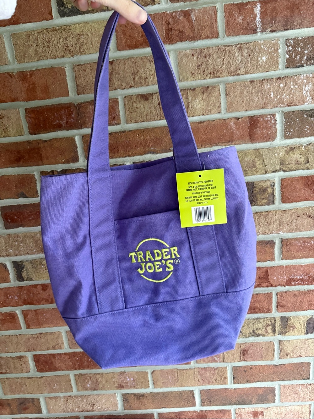 Limited Edition Purple Trader Joe’s Canvas Tote Bag